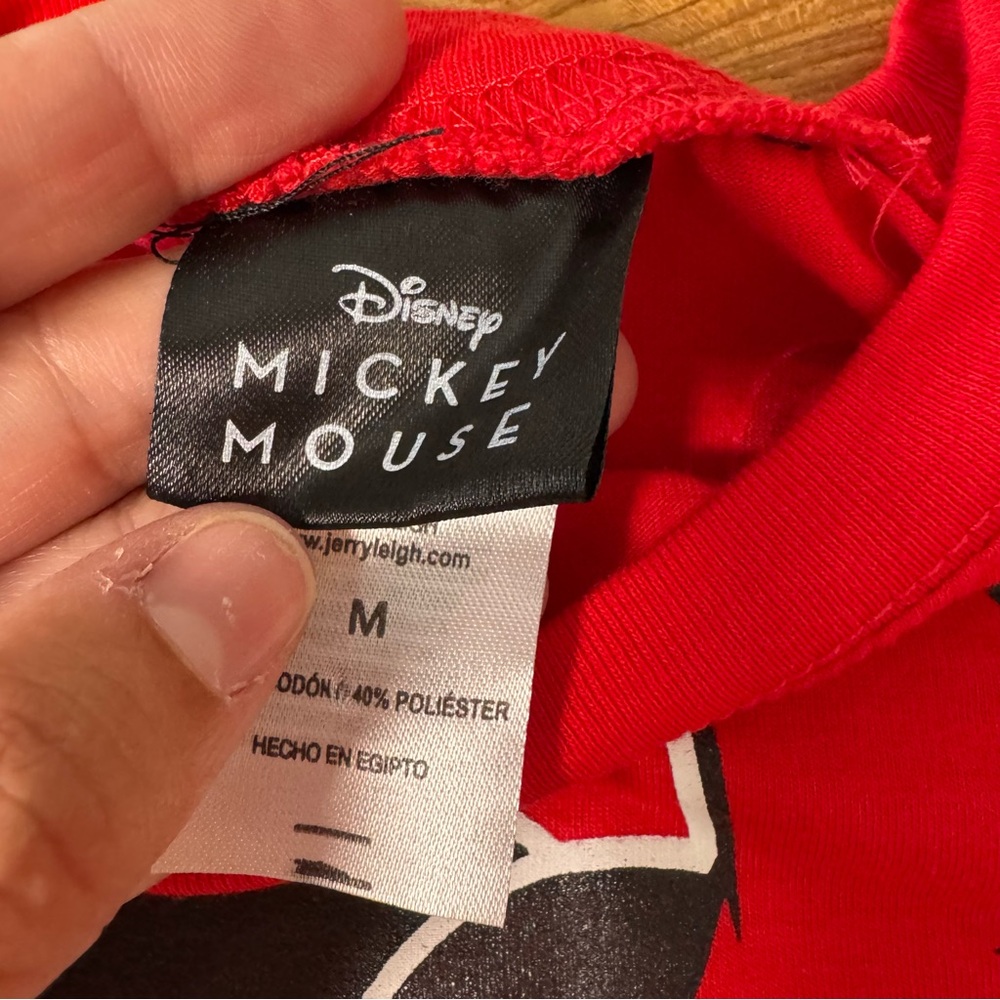 Disney Minnie & Mickey Mouse Shirt Women’s Medium Red Short Sleeve T-Shirt - Picture 5 of 8